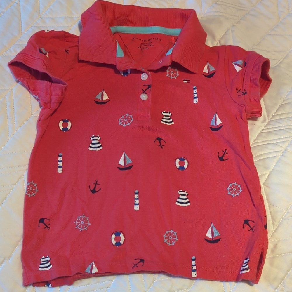 5/$20 Tommy Hilfiger Kids Polo with Nautical Patterns